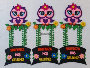 SINIF KAPI SÜSÜ PEMBE - Görsel 3