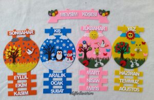 MEVSİM KÖŞESİ PANOSU PEMBE