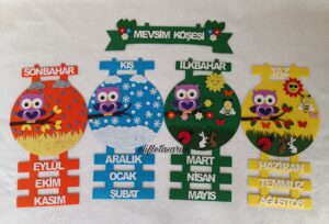 BAYKUŞLU MEVSİM ŞERİDİ KÖŞESİ PANOSU MOR - Görsel 2