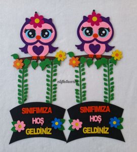 SINIF KAPI SÜSÜ PEMBE