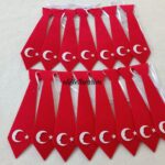 KEÇEDEN AY YILDIZLI KRAVAT ATATÜRK SİLUETİLİ BEYAZ