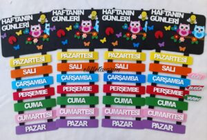 HAFTAN GÜNLERİ PANOSU SİYAH