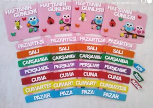 HAFTAN GÜNLERİ PANOSU PEMBE